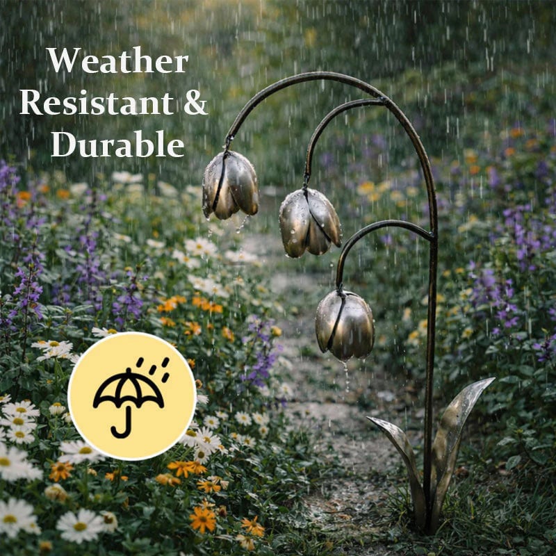 🌸 Artisan Lily of the Valley Metal Garden Stakes – Eternal Bloom for Garden, Walkway, Patio