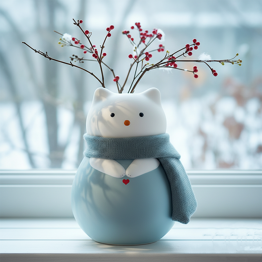 🐱🌱The Cozy Kitty Vase – A Little Hug for Your Hom