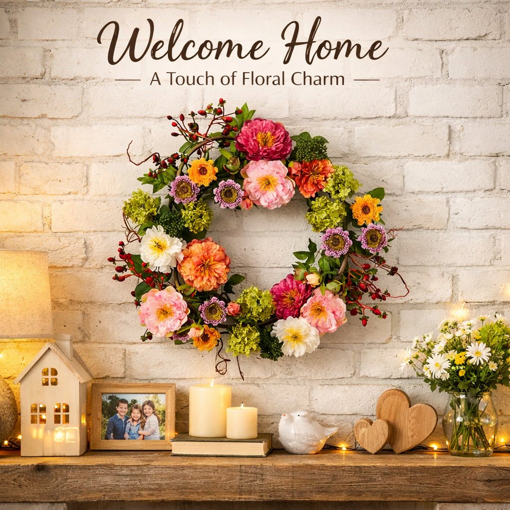 🌸 Mixed Peony Floral Wreath 🔥