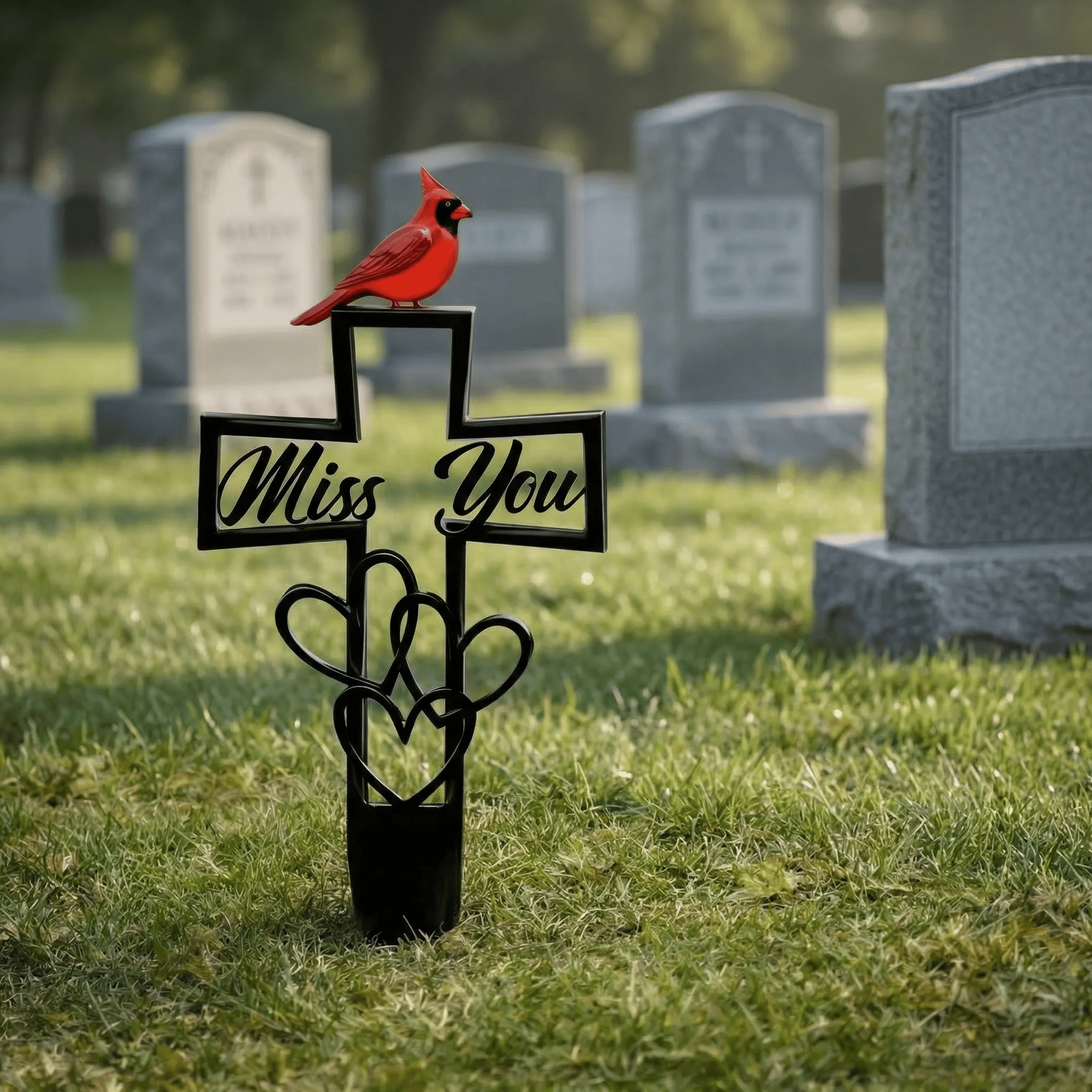 🐦LAST DAY 49% OFF -💖Metal Cemetery Memorial Plaque for Remembrance✝️