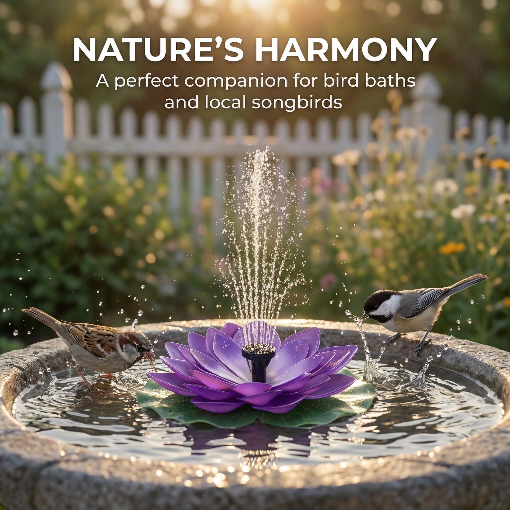 🔥Hot Sale 50% OFF🔥 Solar Lotus Bird Bath Fountain