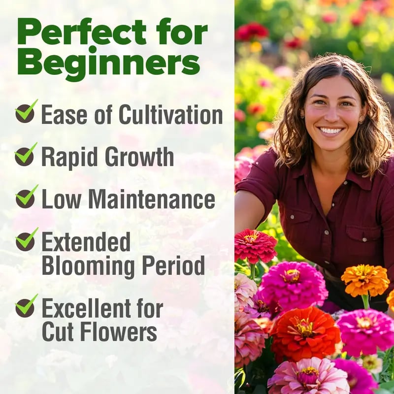 🔥Zinnia Seeds - Pure Seeds - No Filler - Heirloom Flower Seeds