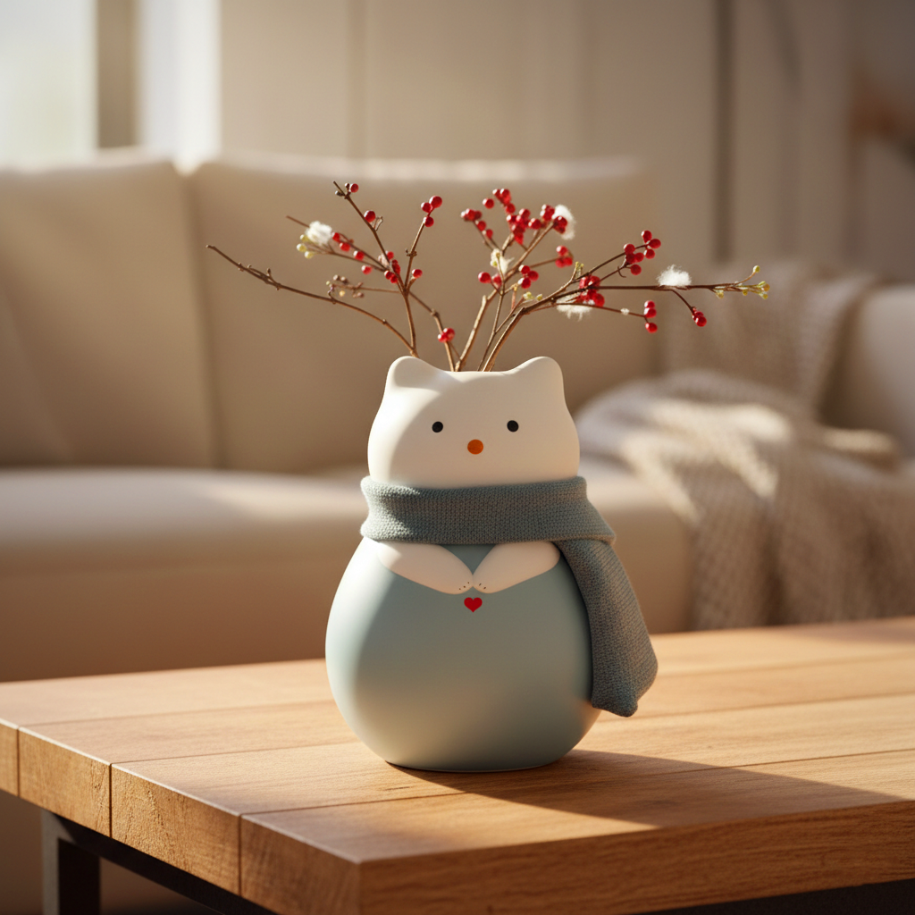 🐱🌱The Cozy Kitty Vase – A Little Hug for Your Hom
