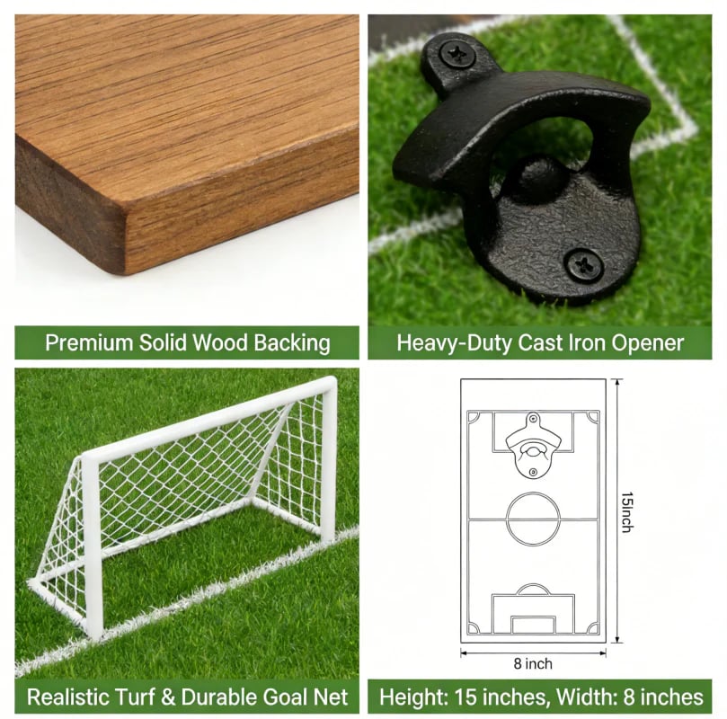 ⚡Hot Sales 49% OFF⚽ Soccer Field Bottle Opener Wall Decor