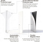 ✂🎞10 Pack 2"x2" Clear Acrylic DIY Fridge Magnets Set with Adhesive Backing – Square Magnetic Photo Frames💕