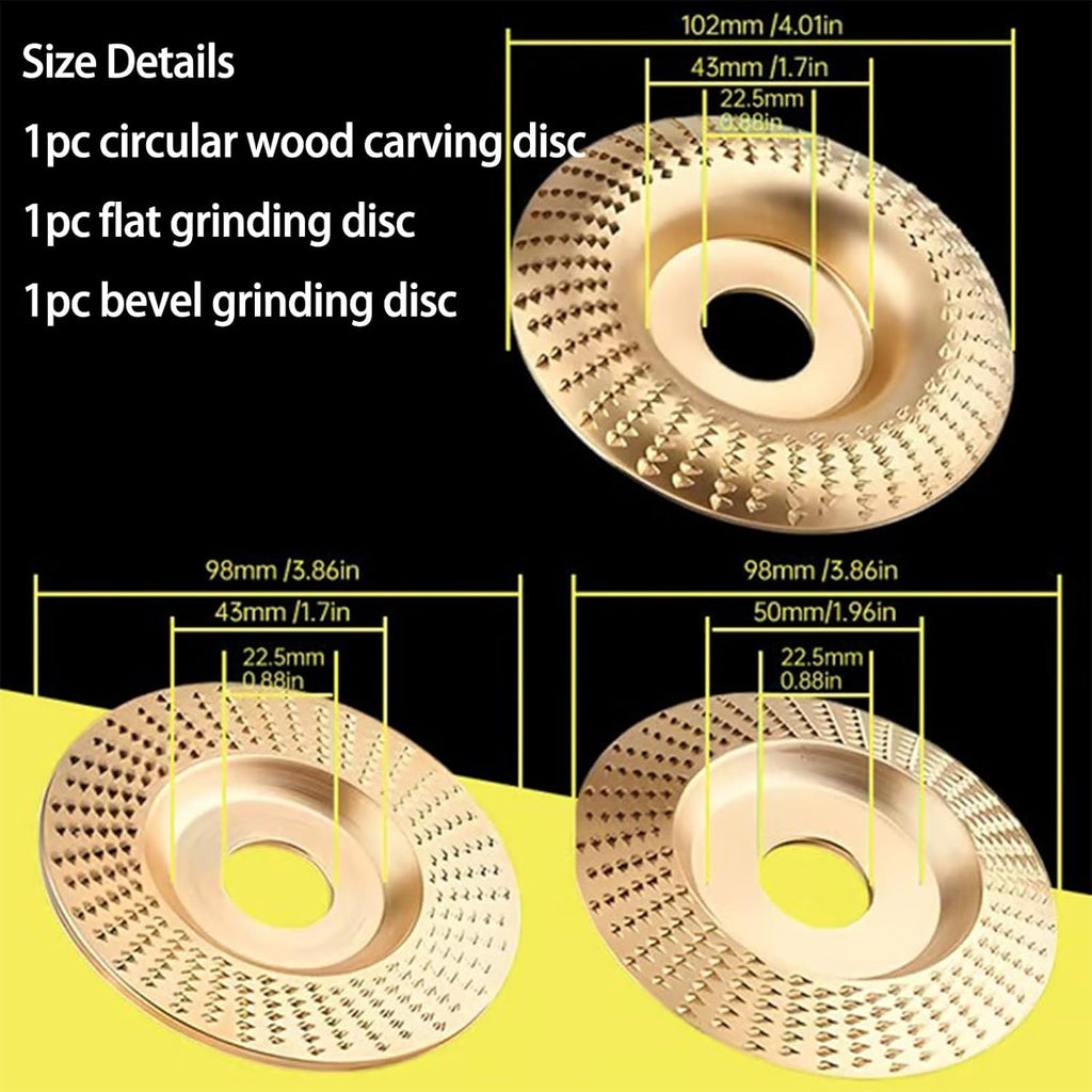 3PCS Wood Carving Disc Set