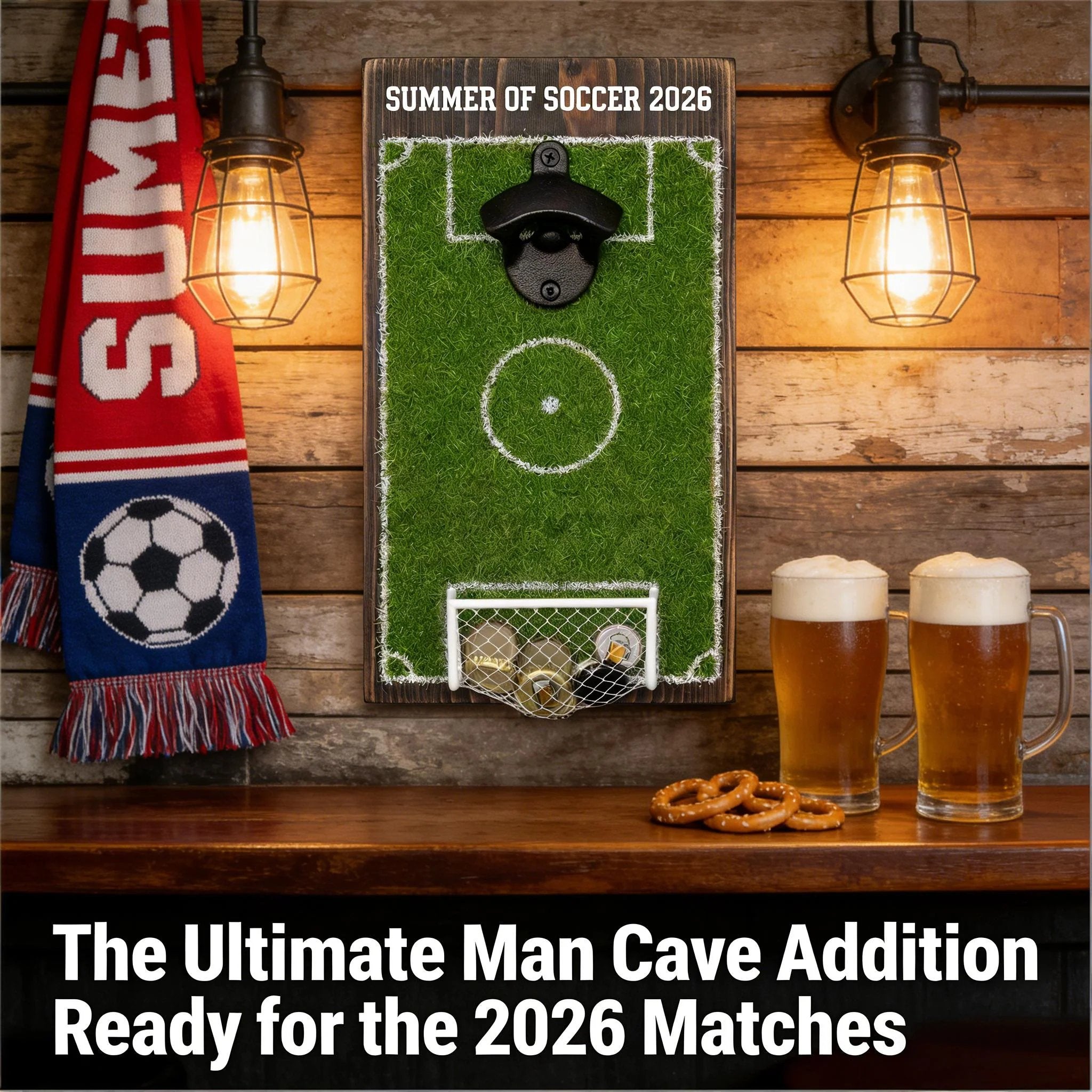 ⚡Hot Sales 49% OFF⚽ Soccer Field Bottle Opener Wall Decor