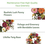 🌸 Mixed Peony Floral Wreath 🔥