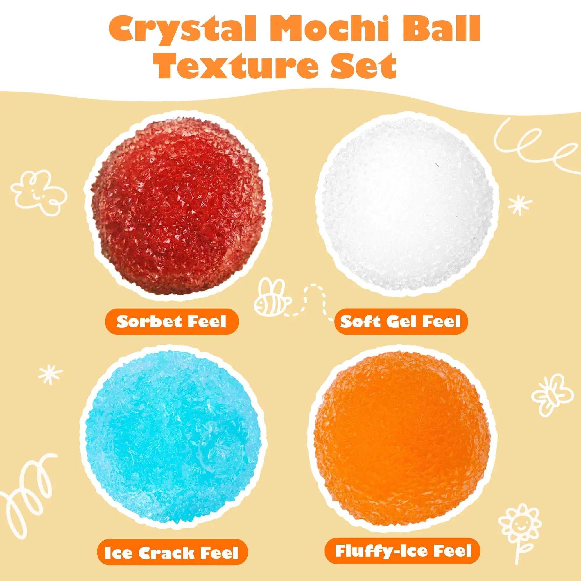 🔥Last Day 49% OFF - 💖 Handcrafted Crystal Mochi Ball Squishy Toy – Soft TPR Stress Relief Fidget 💖