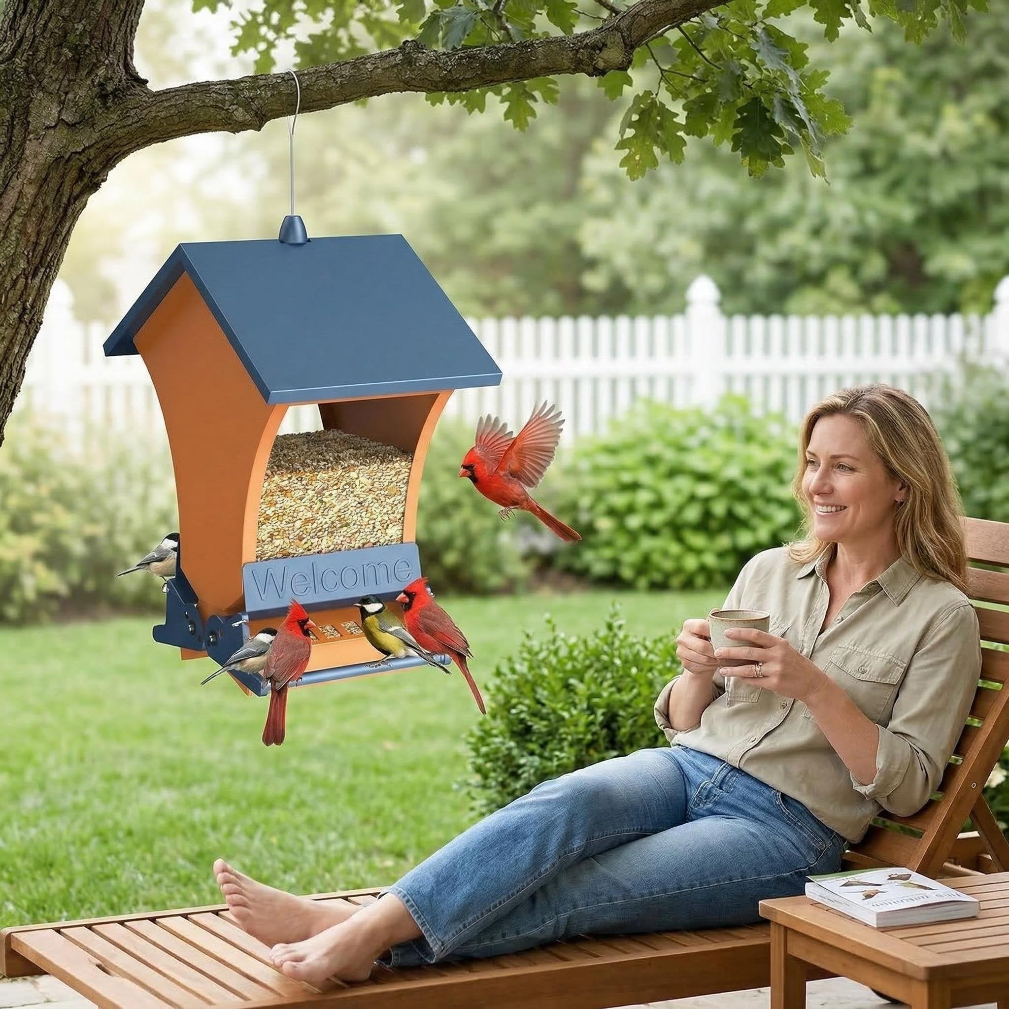 🐦Squirrel Proof Bird Feeder for Outdoors Hanging