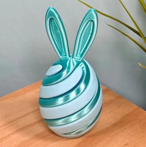 🔥Last Day 49% OFF - 🐰3D Printed Easter Egg Fidget Toy🐣 | Bunny Swirl Easter Basket💐