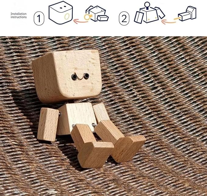 🔥Last Day 49% OFF - ❤🎁Shaking Feet Wooden Figure with 12PCS Magnetic Expressions