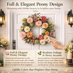 🌸 Mixed Peony Floral Wreath 🔥