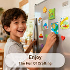 ✂🎞10 Pack 2"x2" Clear Acrylic DIY Fridge Magnets Set with Adhesive Backing – Square Magnetic Photo Frames💕