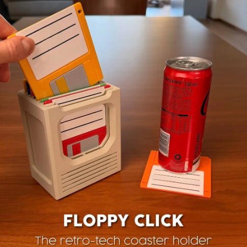 🥤The Retro-Tech Coaster Holder💾