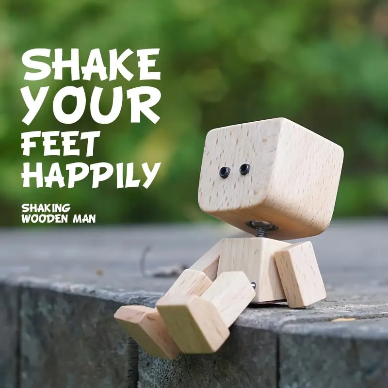 🔥Last Day 49% OFF - ❤🎁Shaking Feet Wooden Figure with 12PCS Magnetic Expressions