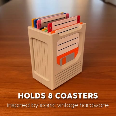 🥤The Retro-Tech Coaster Holder💾