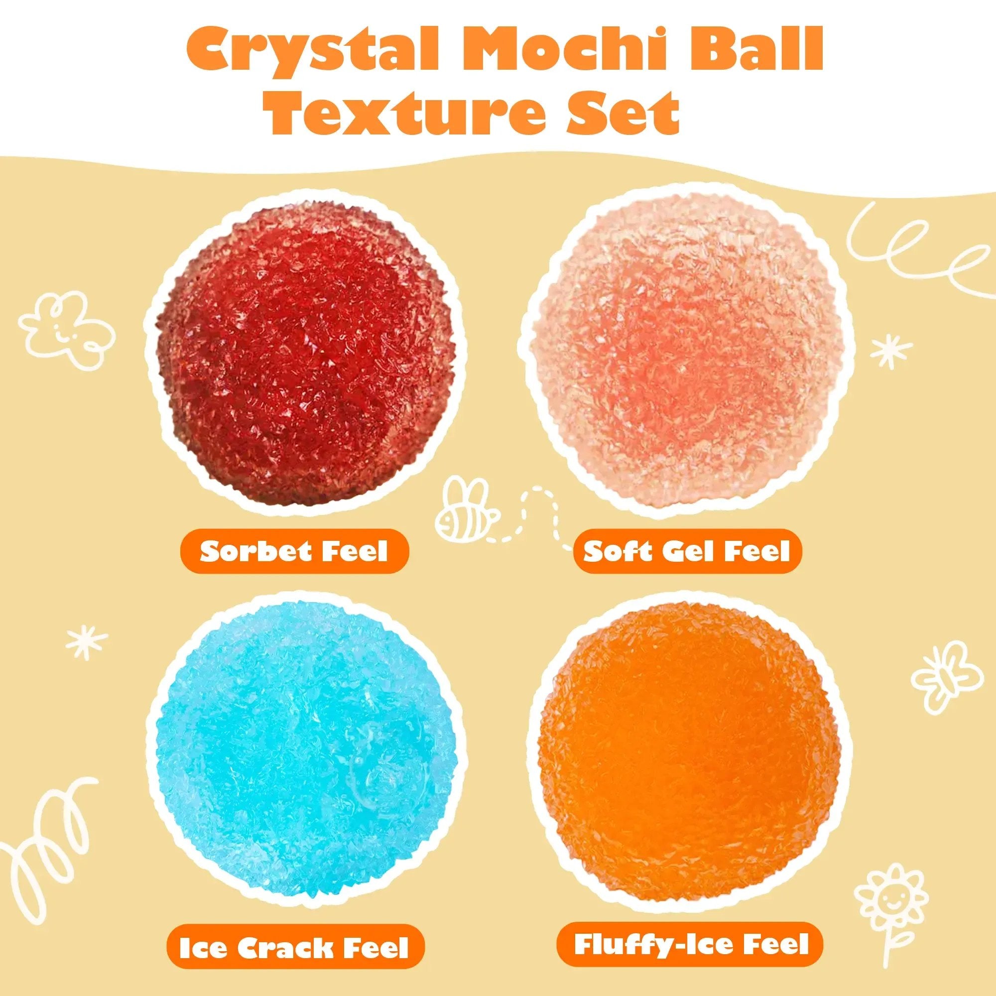 🔥Last Day 49% OFF - 💖 Handcrafted Crystal Mochi Ball Squishy Toy – Soft TPR Stress Relief Fidget 💖