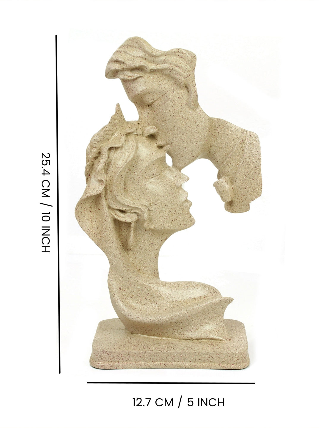 Beige Romantic Couple Face Figurine Showpiece🏆