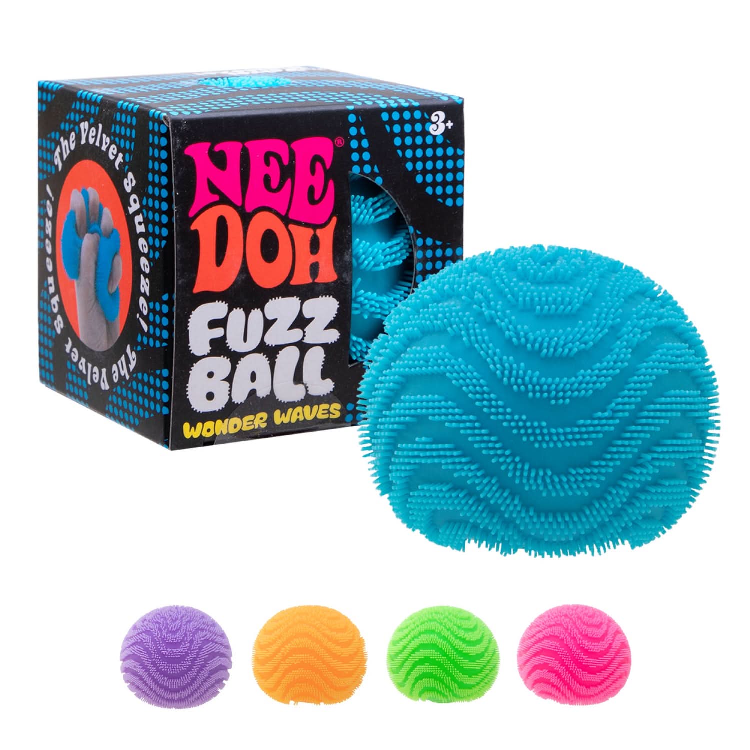 Wonder Waves Fuzz Ball Squishy - Nee Doh - Textured with Varied Tactile Sensory Input