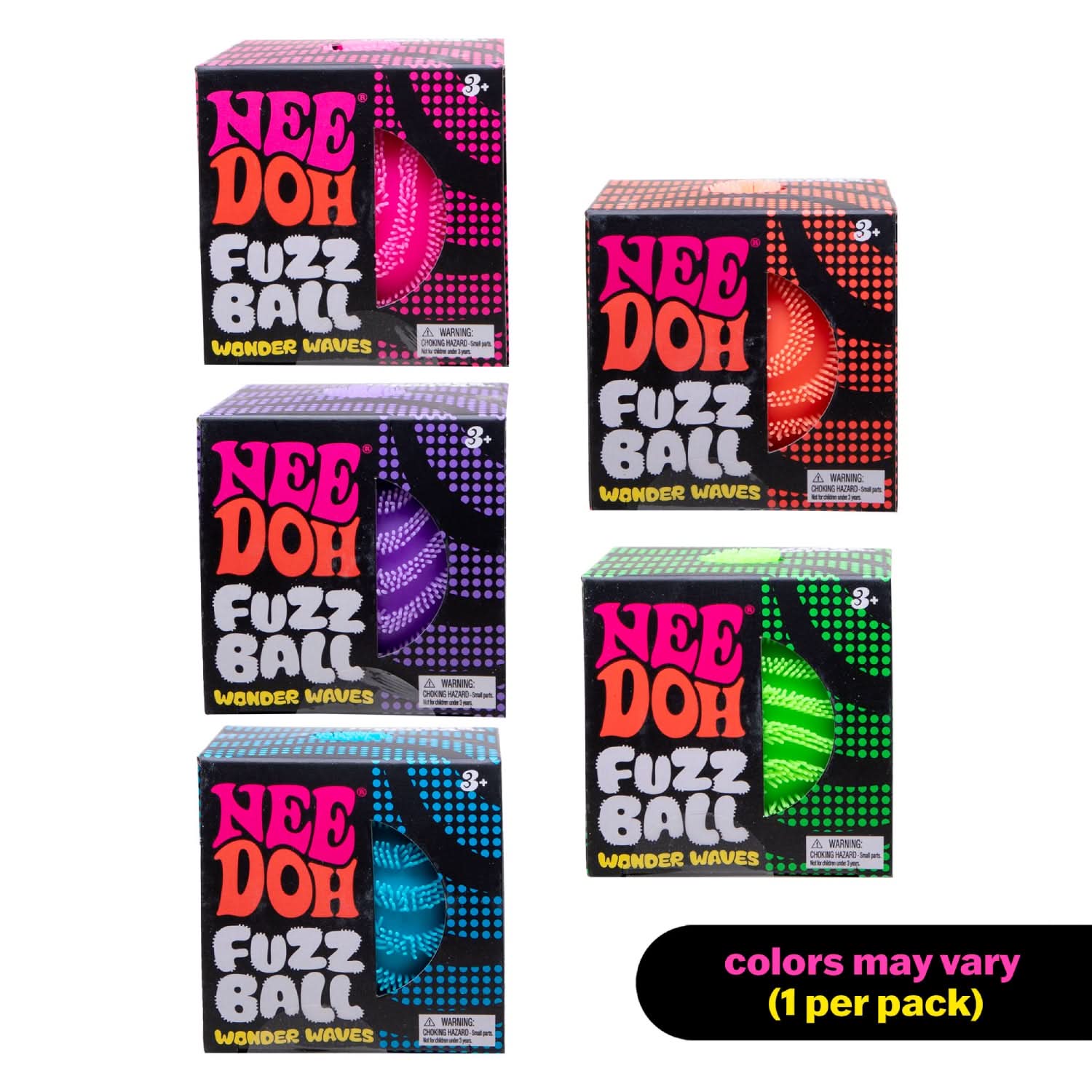 Wonder Waves Fuzz Ball Squishy - Nee Doh - Textured with Varied Tactile Sensory Input