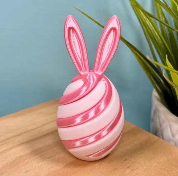 🔥Last Day 49% OFF - 🐰3D Printed Easter Egg Fidget Toy🐣 | Bunny Swirl Easter Basket💐