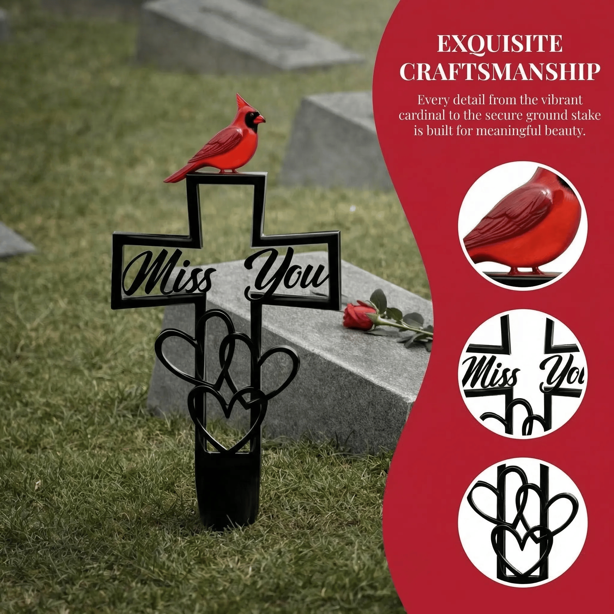 🐦LAST DAY 49% OFF -💖Metal Cemetery Memorial Plaque for Remembrance✝️