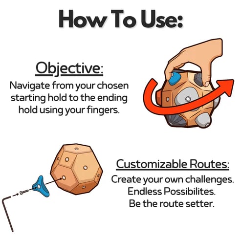 🧗‍♀️Handcrafted Boulder Block - Build Strength and Precision🏆