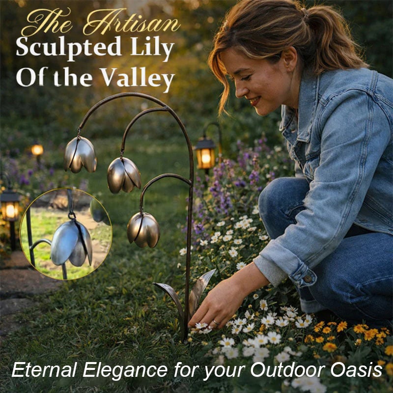 🌸 Artisan Lily of the Valley Metal Garden Stakes – Eternal Bloom for Garden, Walkway, Patio