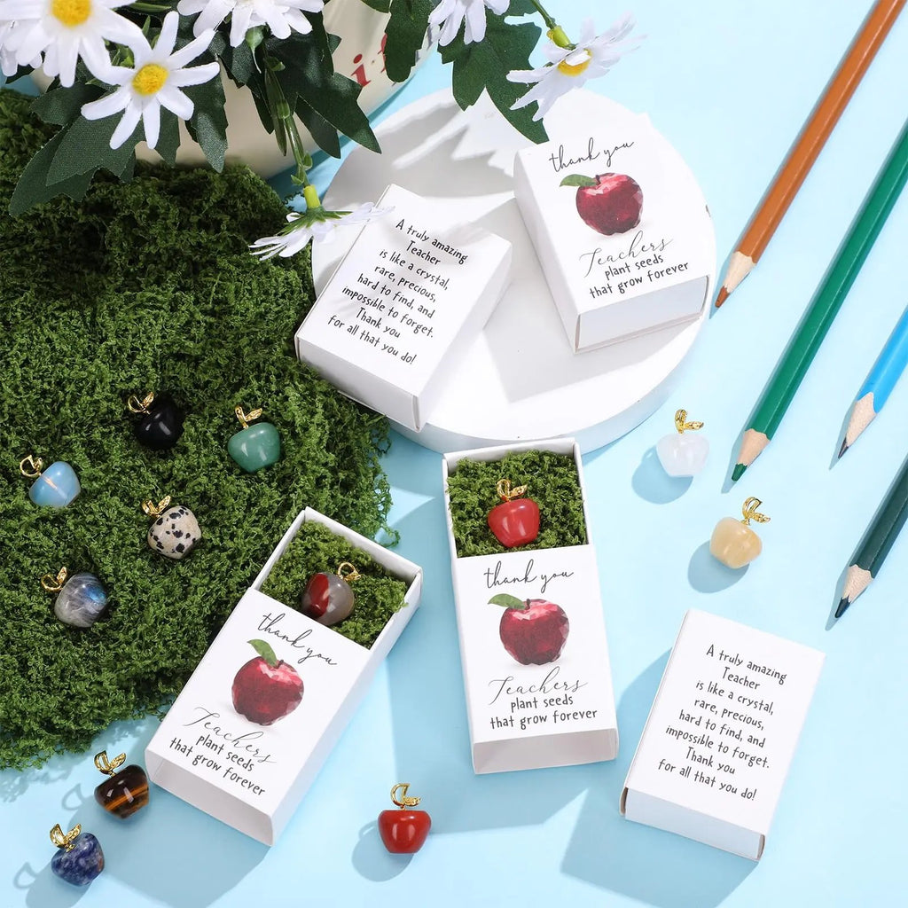 👩‍🏫💖Teacher Appreciation Crystal Apple Gift Set – Bulk 12/24 Packs🍎Ready to gift — no wrapping stress!🎁
