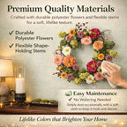 🌸 Mixed Peony Floral Wreath 🔥