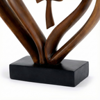 Marriage Takes Three – Entwined Heart & Cross Christian Wedding Sculpture