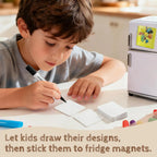 ✂🎞10 Pack 2"x2" Clear Acrylic DIY Fridge Magnets Set with Adhesive Backing – Square Magnetic Photo Frames💕