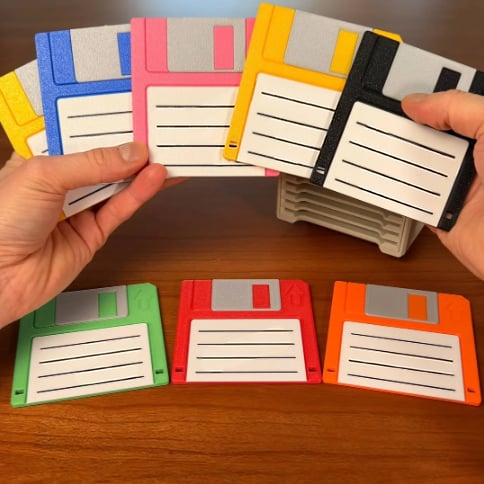 🥤The Retro-Tech Coaster Holder💾