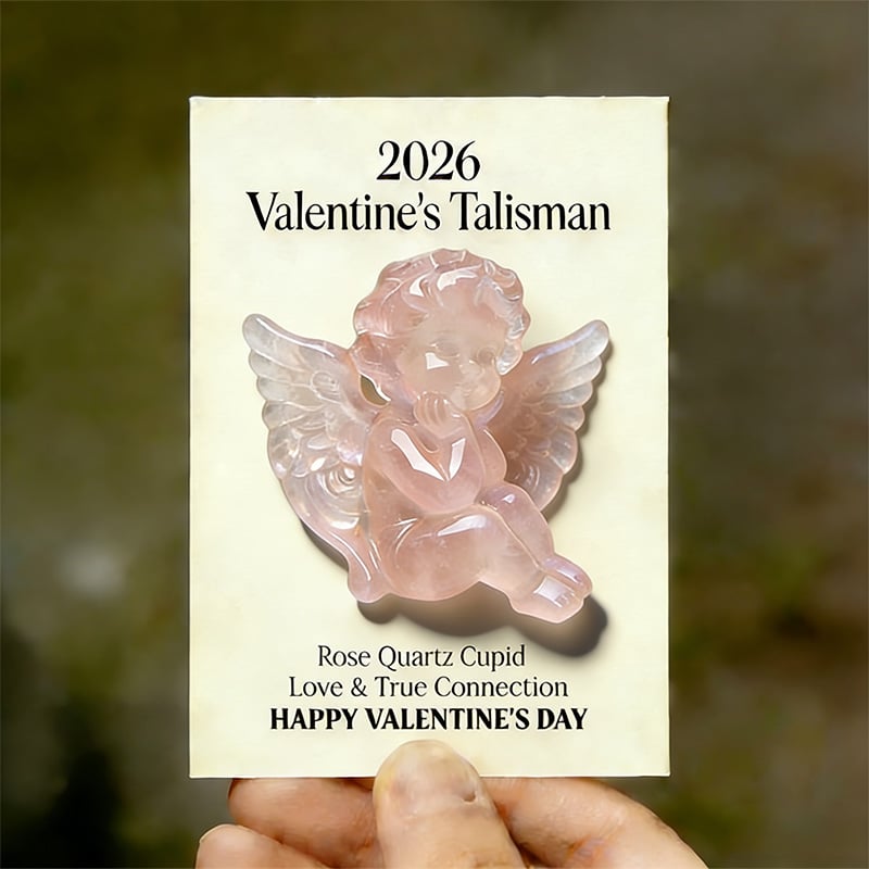 💘2026 Valentine's Hot Sale: Rose Quartz Cupid Pocket Gift