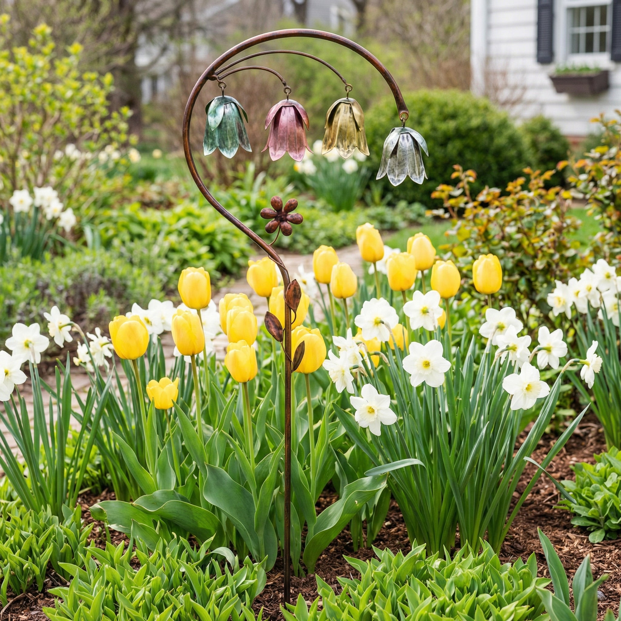 4 Color Metal Lily of the Valley Garden Stake