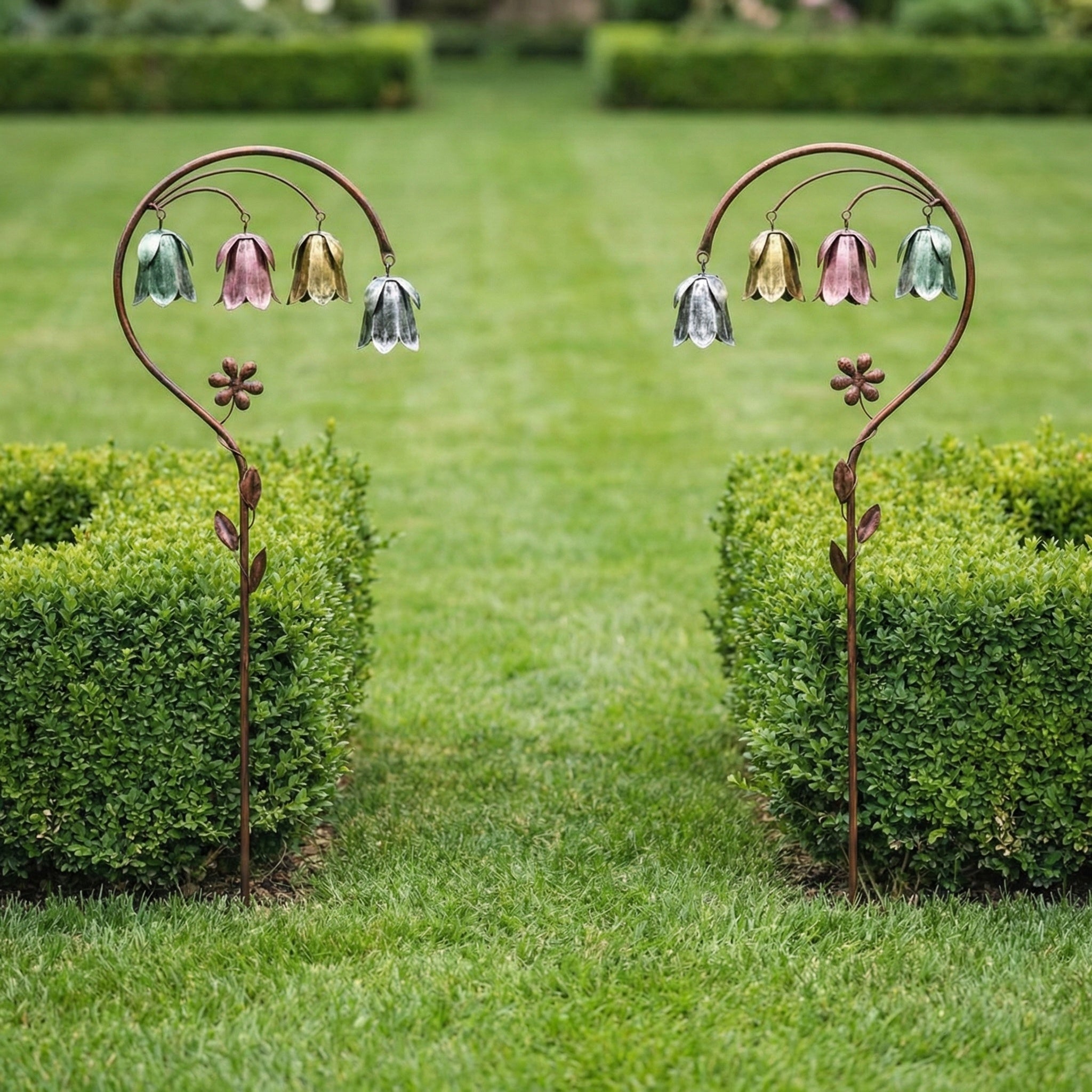 4 Color Metal Lily of the Valley Garden Stake