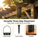 Solar Garden Stake Lights with Star & Moon Projection