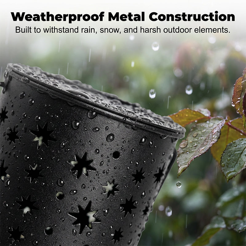 Solar Garden Stake Lights with Star & Moon Projection